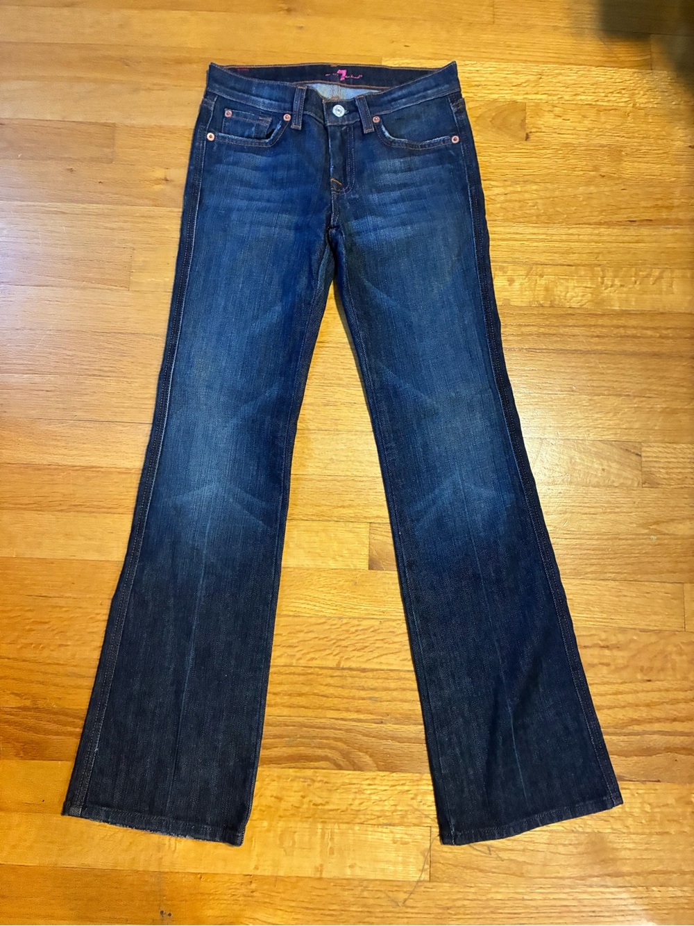 7 For All Mankind Dark Wash Denim Bootcut Jeans G130A080U Girls Size 12